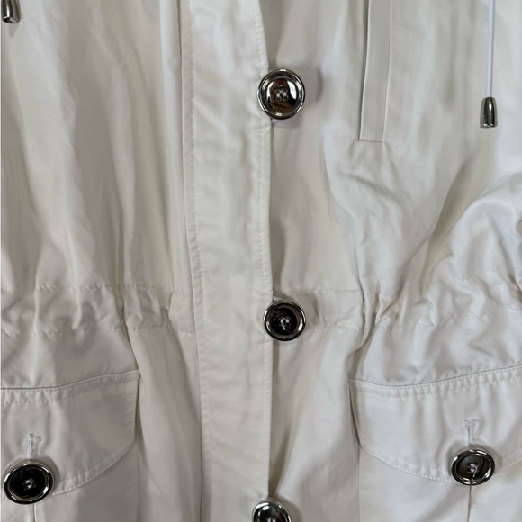 AK Anne Klein off white Jacket Women’s Medium Utility Safari - Picture 8 of 9
